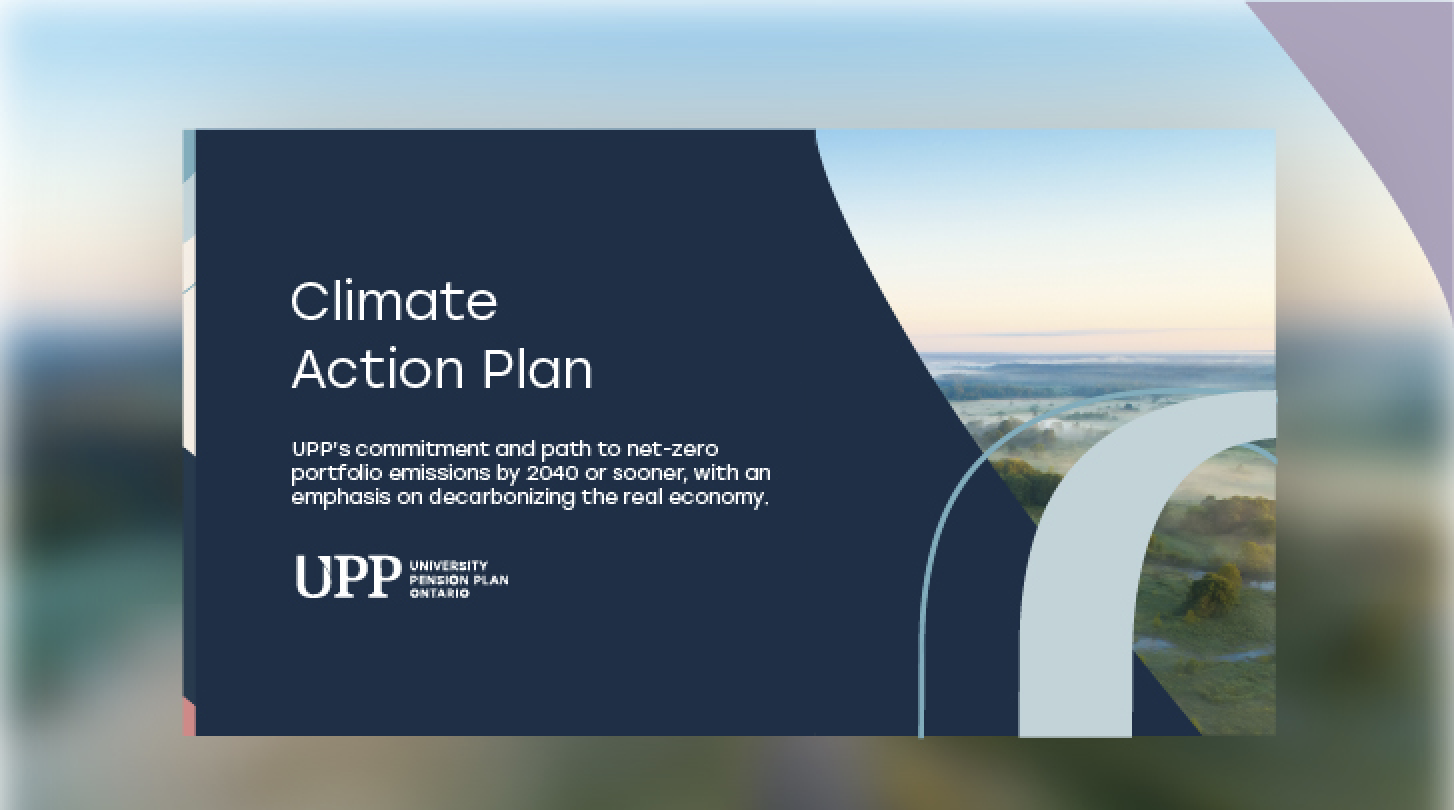 Illustration of UPP's Climate action plan report cover