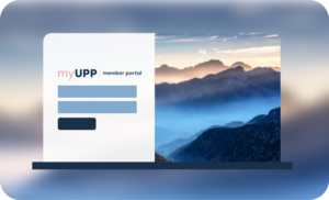 Image of the myupp Member Portal login screen