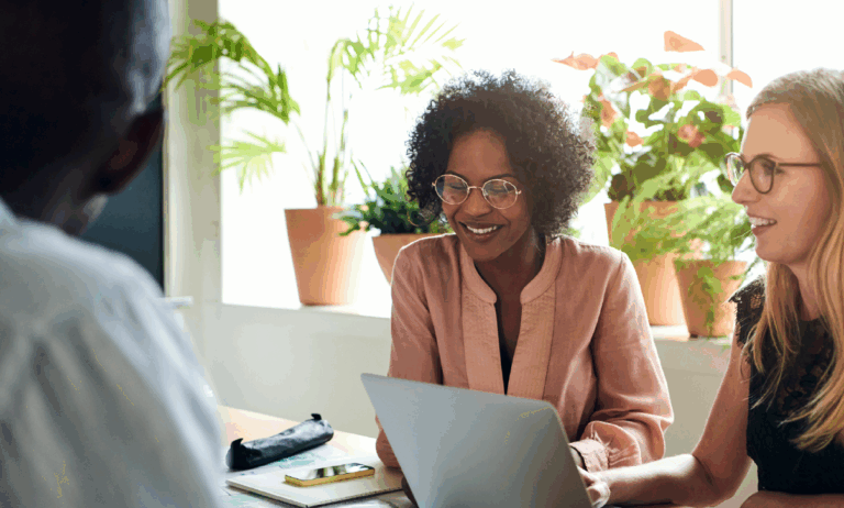 Group of employees working